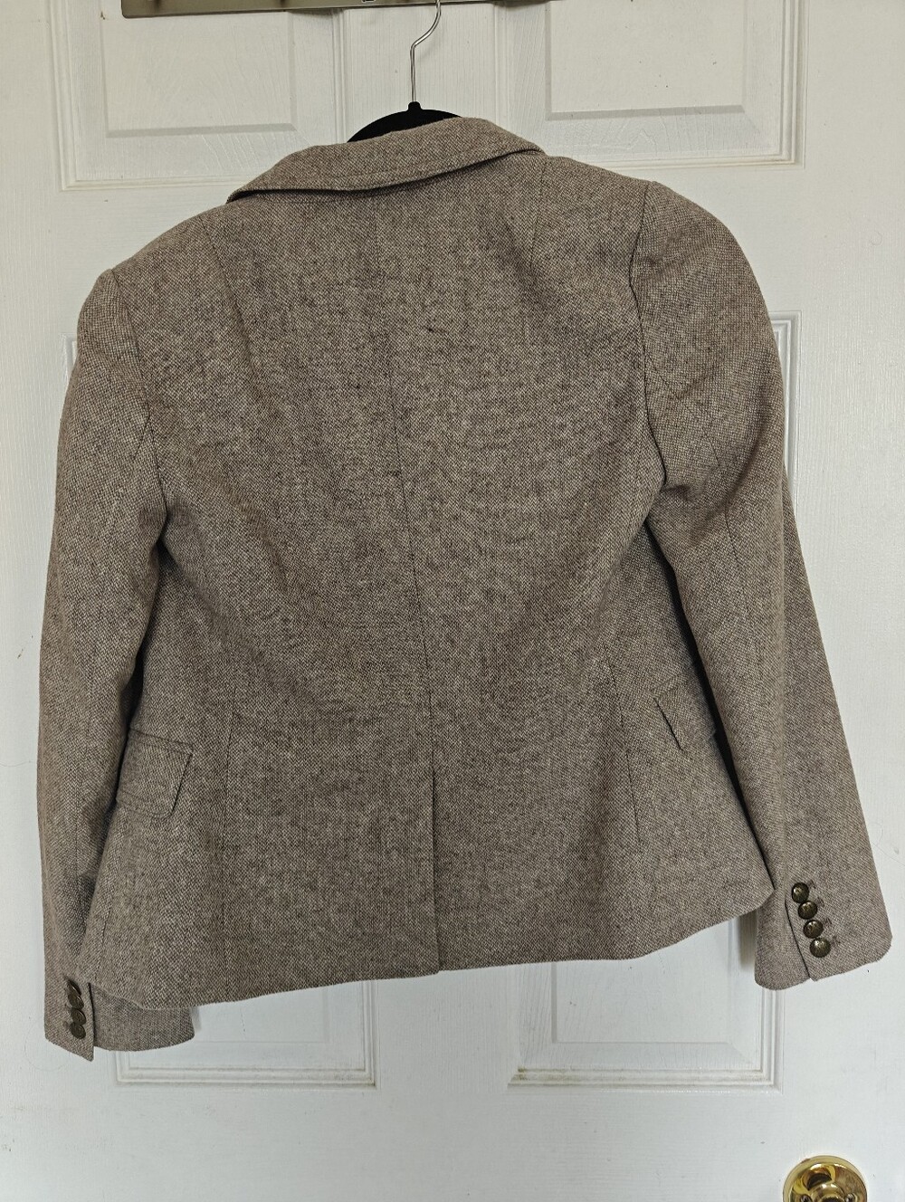 NWT Banana Republic Women's Tan Tweed Wool Blazer Jacket, Size 0 - Picture 9 of 9